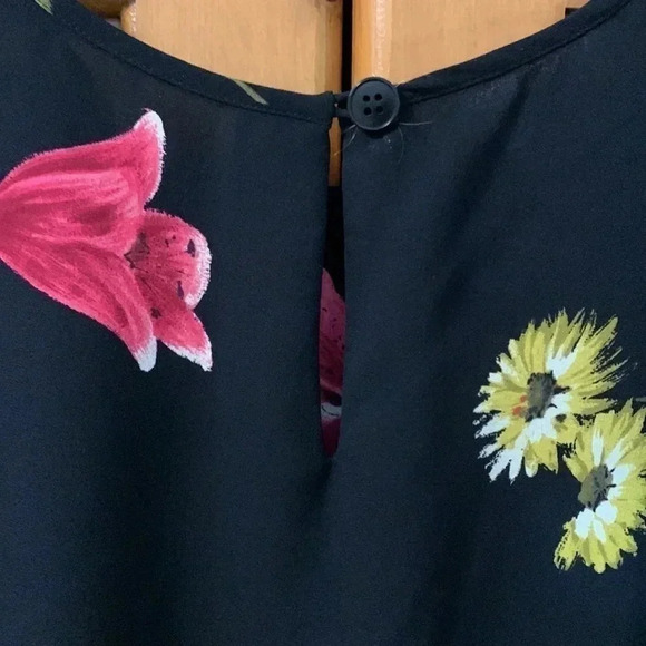 JNY  black silk floral 18W - Picture 4 of 9